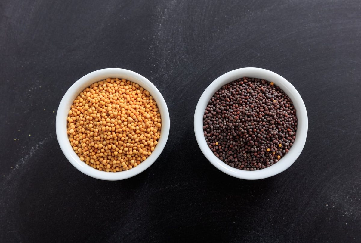 Yellow Mustard Seeds Vs. Black Mustard Seeds